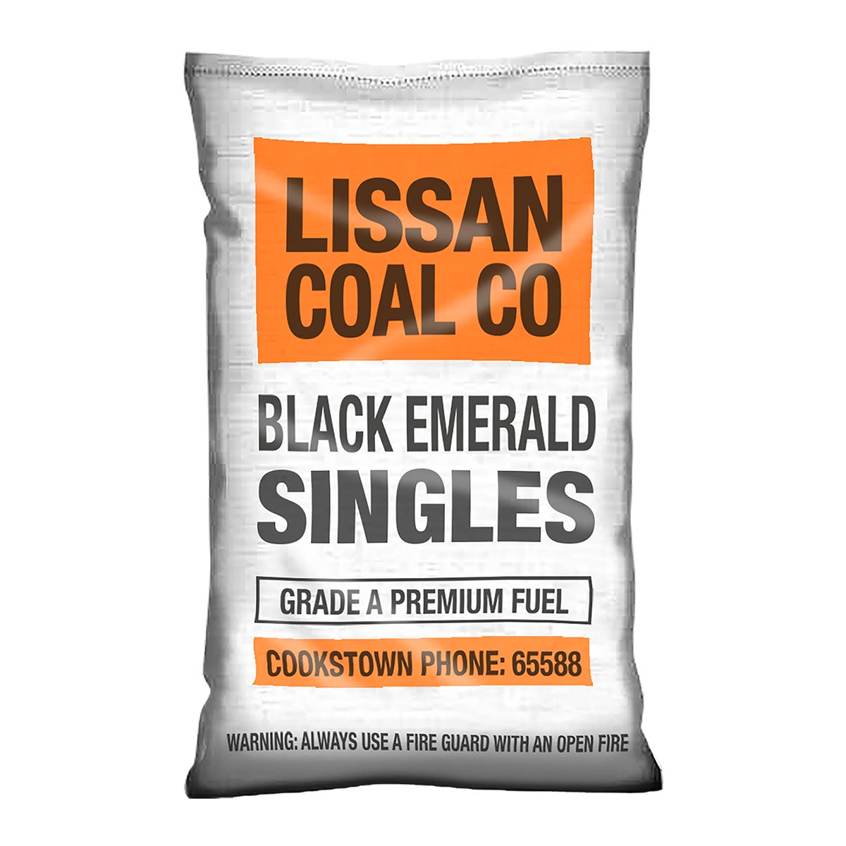 Bag of coal called Black Emerald Singles 25kg